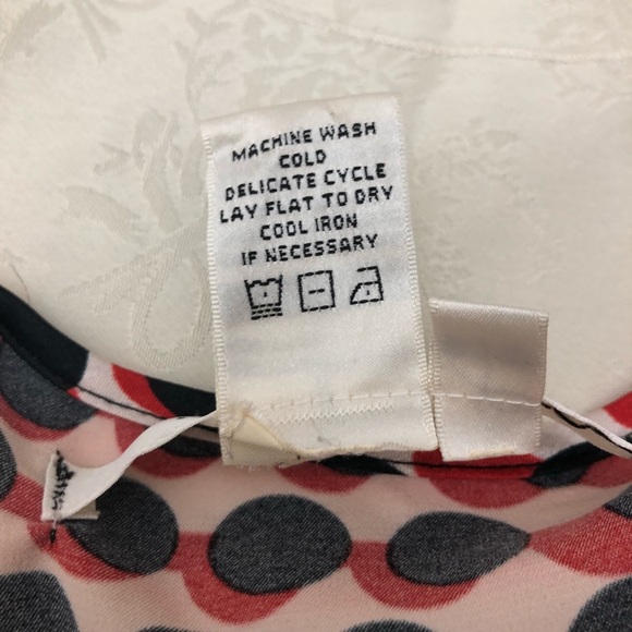 Max Studio Women's Size M Geometric Long Bell Sleeve Button Down Dress Shirt - Picture 4 of 9